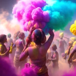 happy holi festival background generative ai 656174 1106